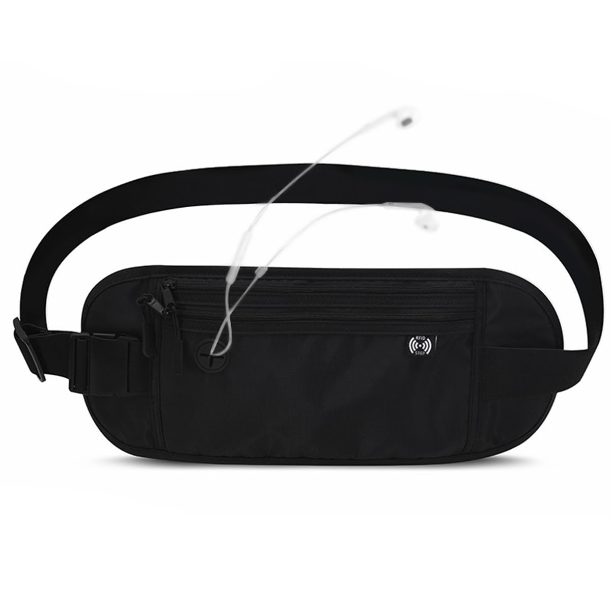GUSTAVE Waist Bag for Men Women, Waterproof Stylish Waist Pouch, Small Fanny Bag, Nylon mobile bag with Adjustable Belt for Outdoor Hiking, Running, Black GUSTAVE Waist Bag for Men Women, Waterproof Stylish Waist Pouch, Small Fanny Bag, Nylon mobile bag with Adjustable Belt for Outdoor Hiking, Running, Black